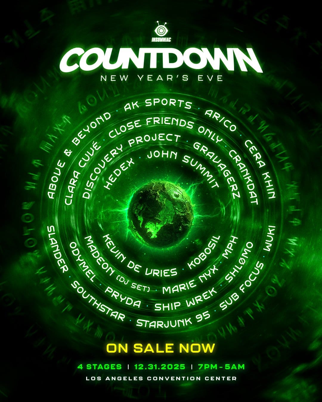 Countdown NYE 2025 Lineup