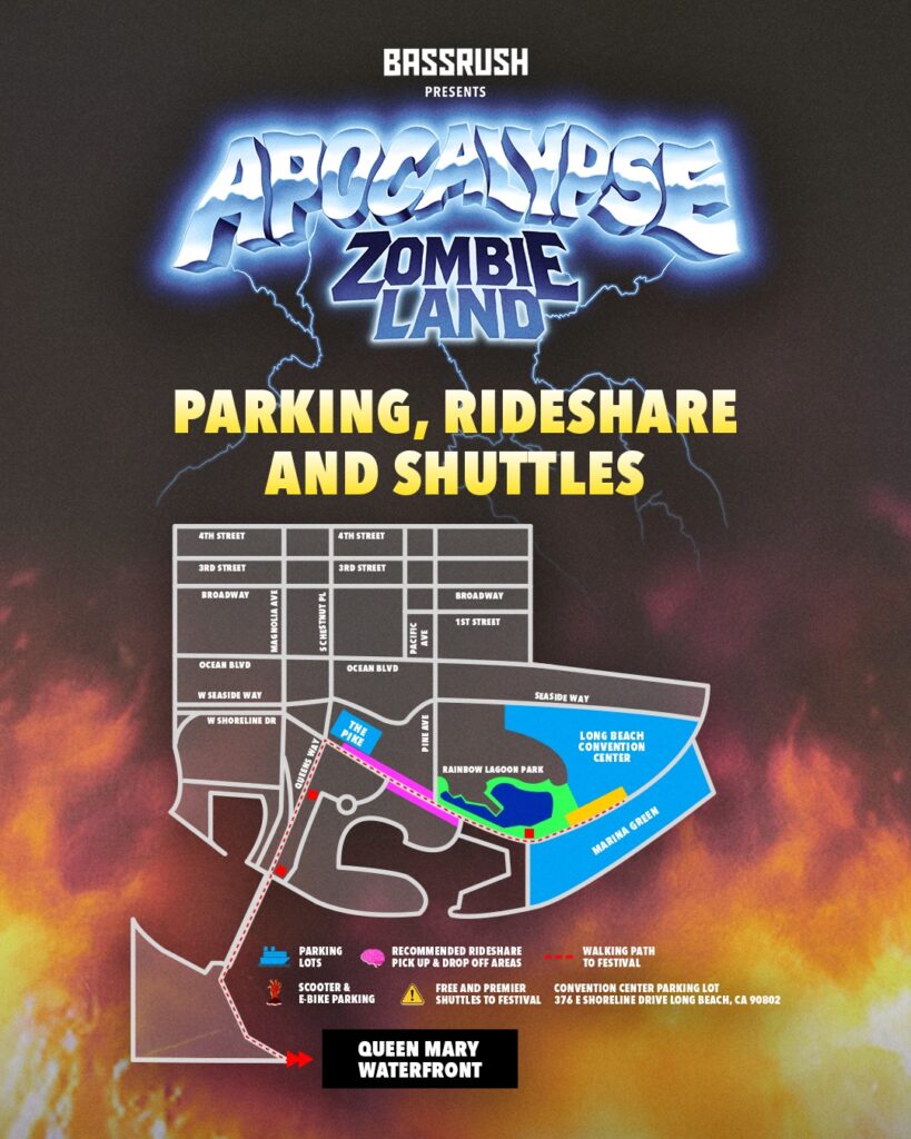 Apocalypse Zombieland 2025 Parking, Rideshare, Shuttle Info