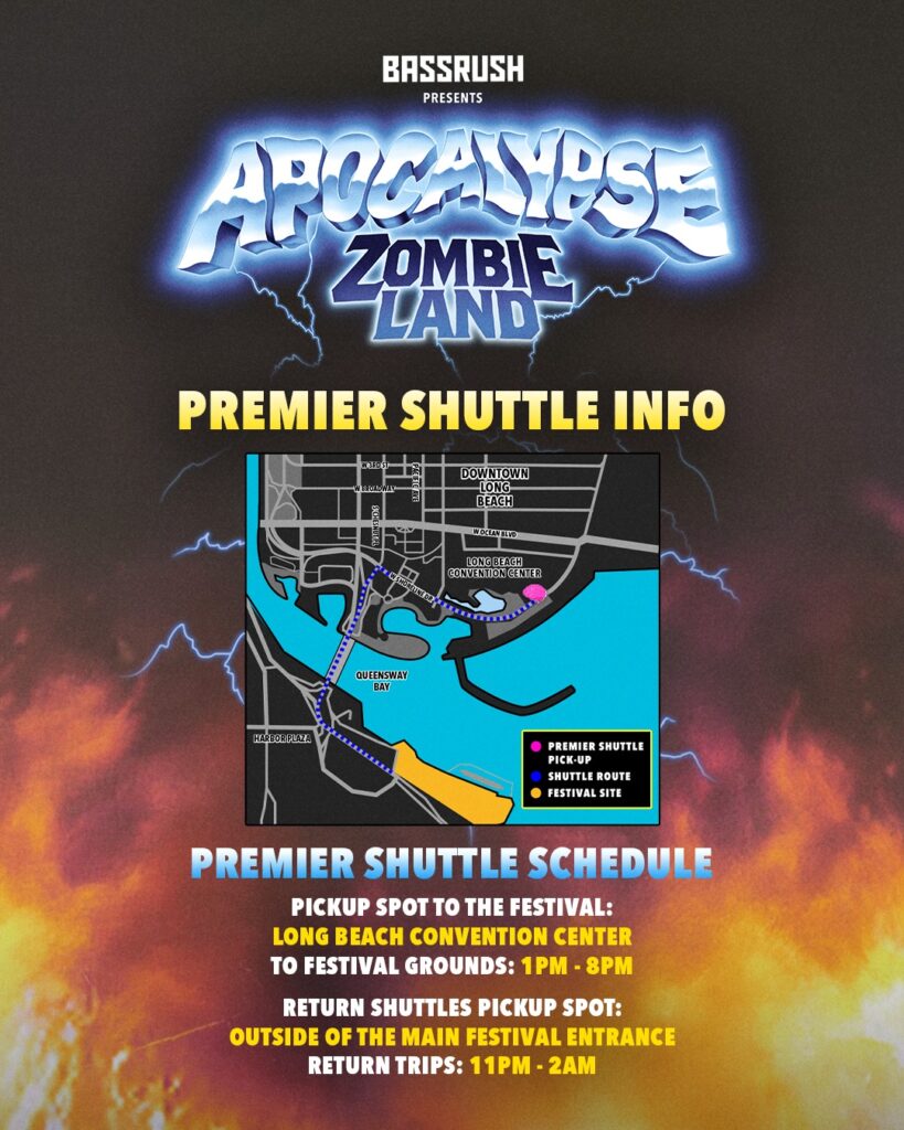 Apocalypse Zombieland 2025 Parking, Rideshare, Shuttle Info