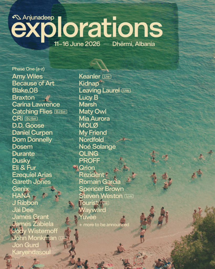 Anjunadeep Explorations 2026 - Phase 1 Lineup