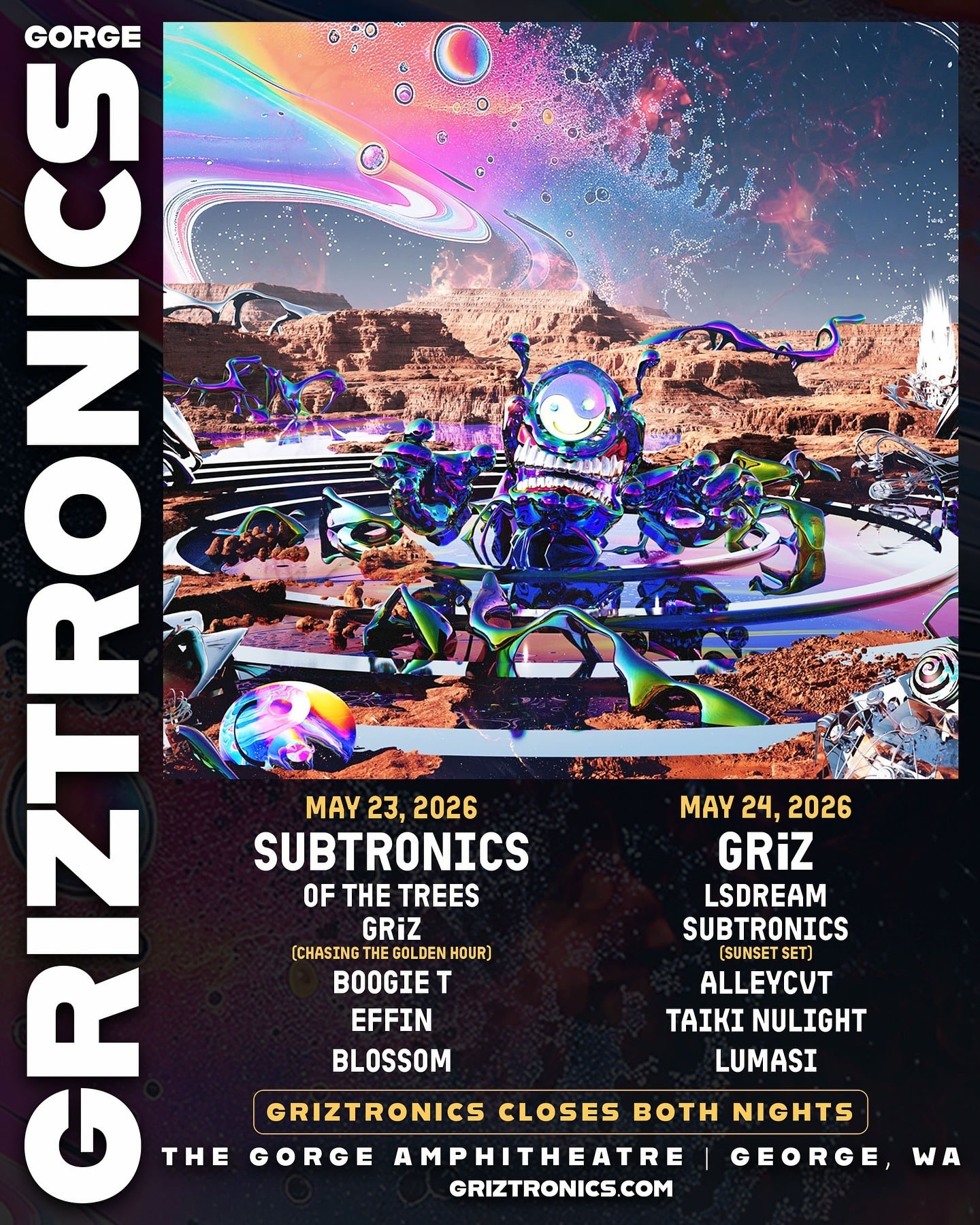 GRiZTRONICS GORGE 2026 - Lineup