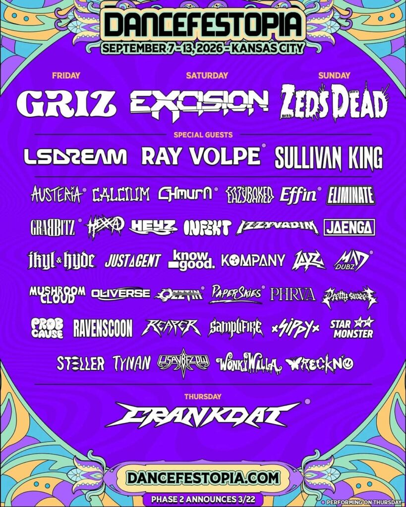 Dancefestopia 2026 - Phase 1 Lineup