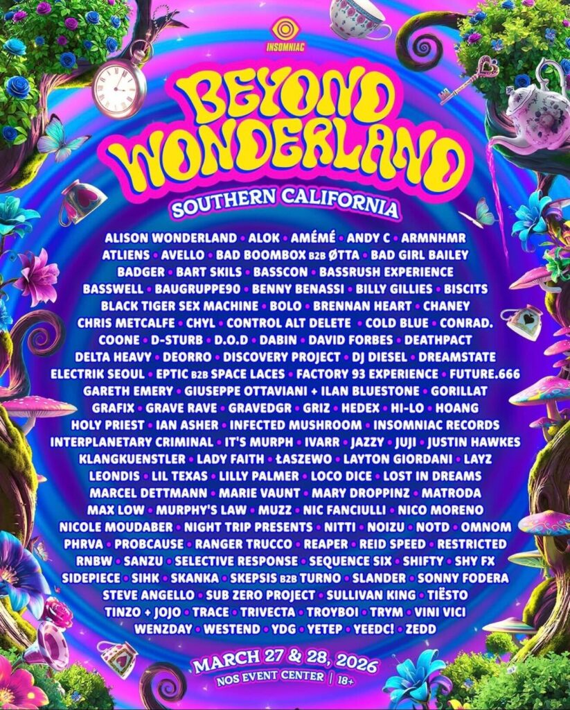 Beyond Wonderland SoCal 2026 - Lineup