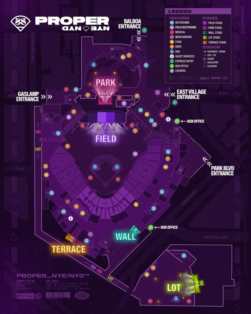 PROPER NYE/NYD 2025 – Festival Map