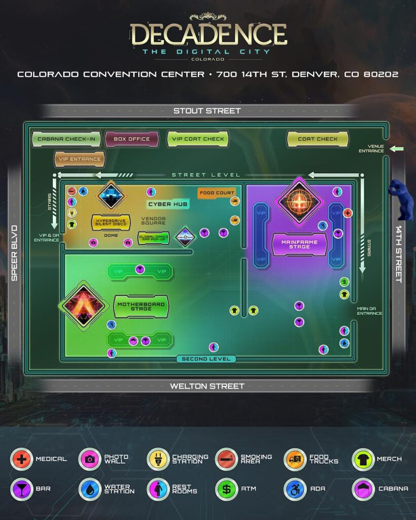 Decadence Colorado 2025 map