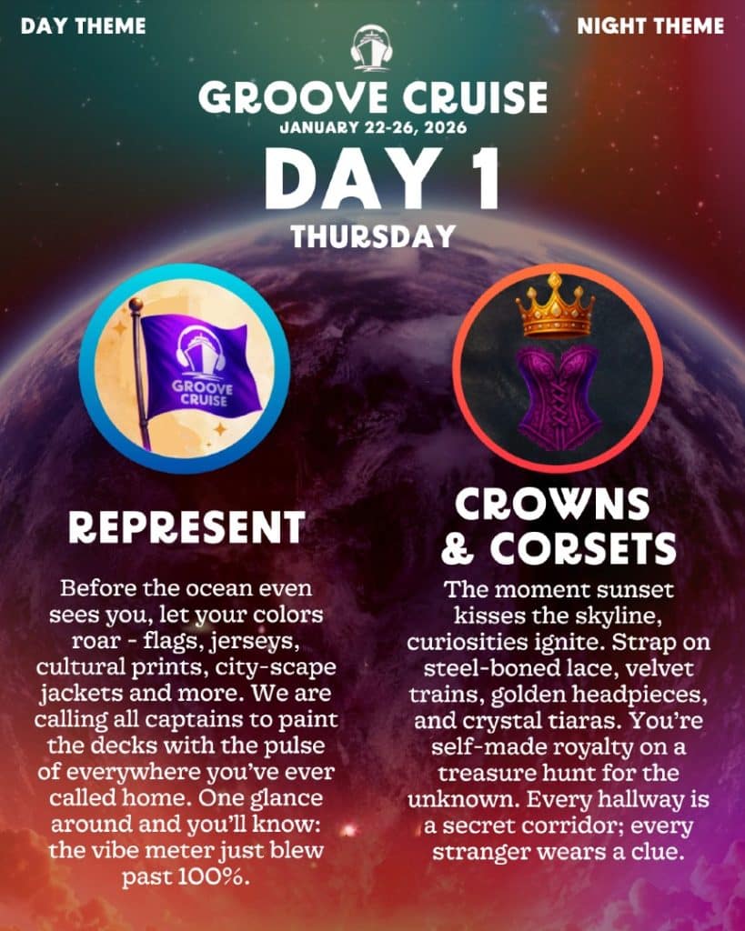 Groove Cruise Miami 2026 Theme - Day 1