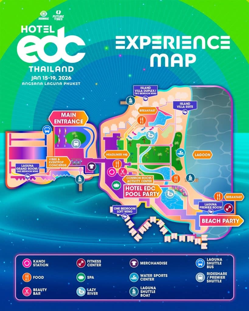 EDC Thailand 2026 - Hotel EDC Map