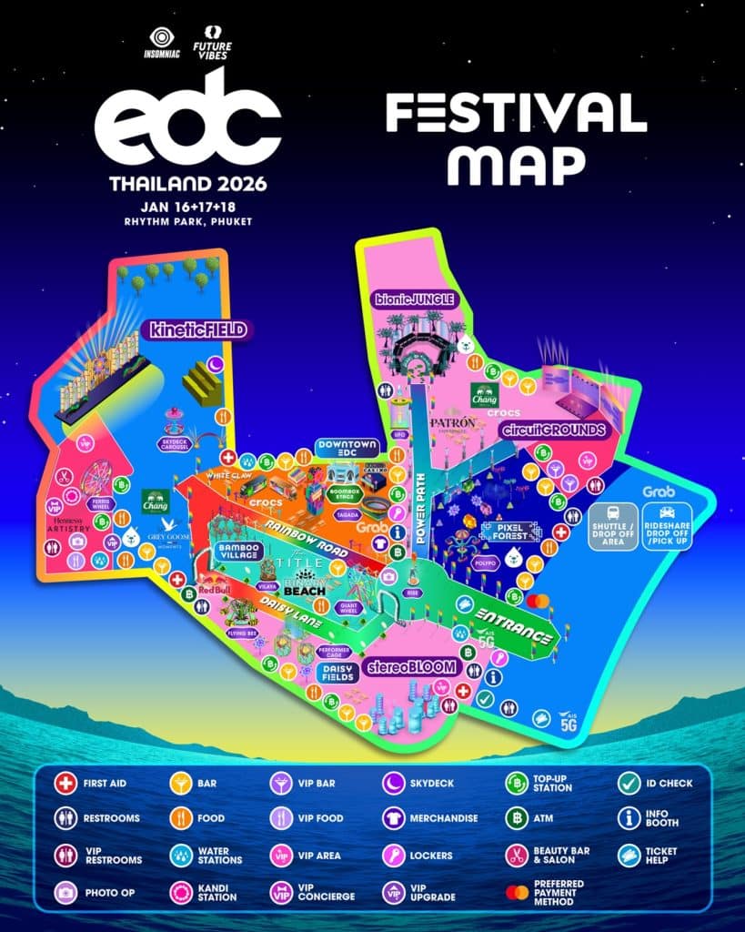 EDC Thailand 2026 - Festival Map