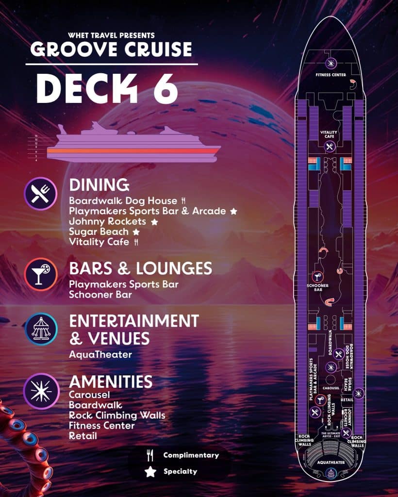 Groove Cruise Miami 2026 Ship Map