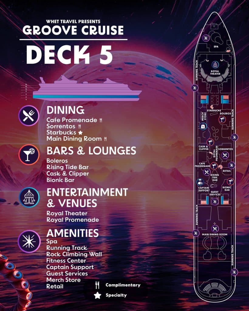 Groove Cruise Miami 2026 Ship Map
