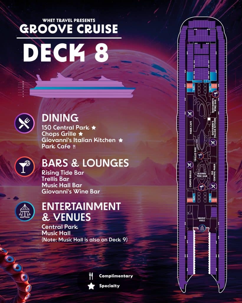 Groove Cruise Miami 2026 Ship Map