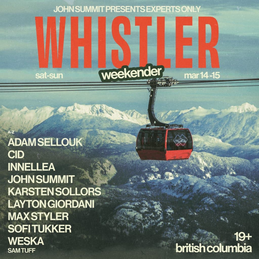 Experts Only Whistler Weekender 2026 Lineup