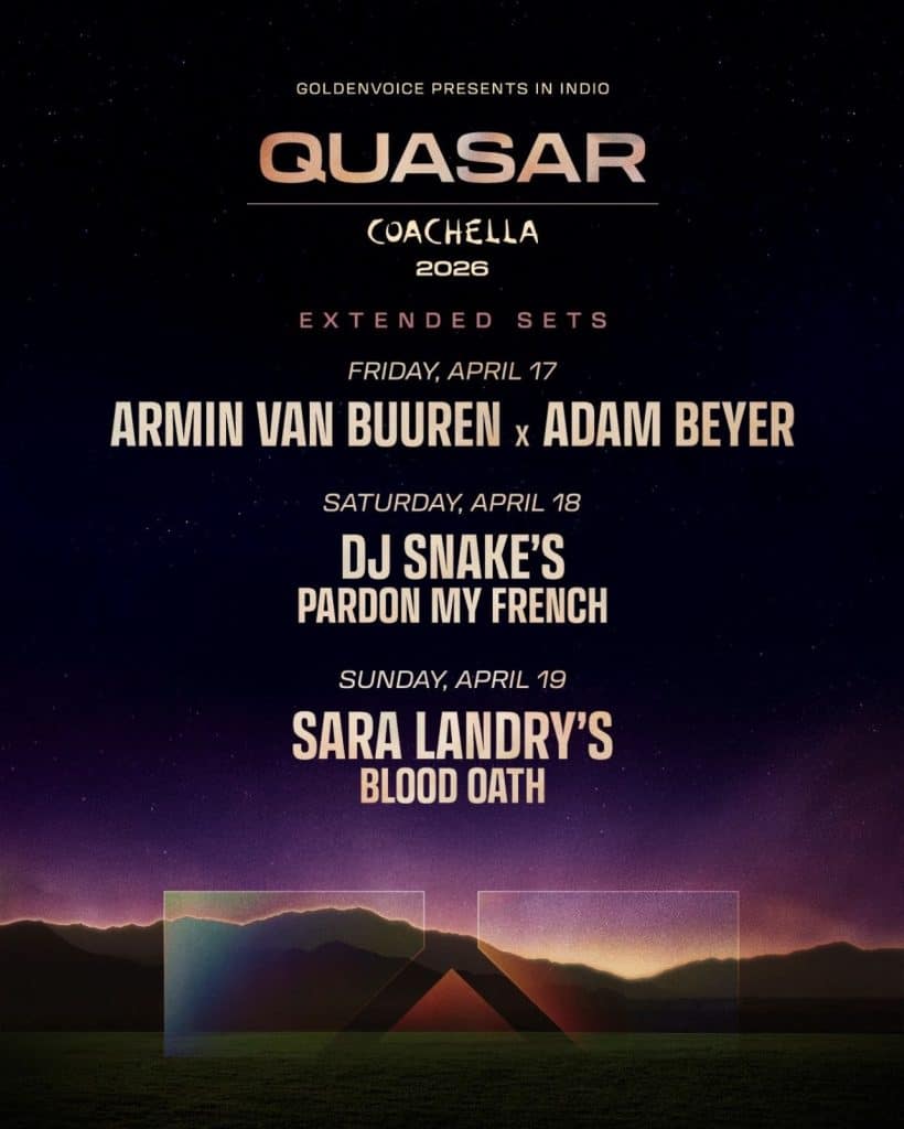 Coachella 2026 - Quasar Stage Lineup Weekend 2