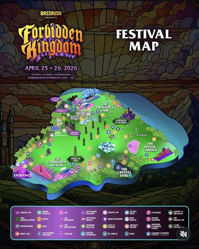 Forbidden Kingdom 2026 - Festival Map