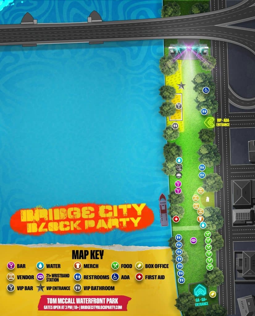 Bridge City Block Party 2026 - Map