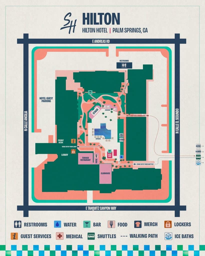 Splash House 2026 Festival Map - Hilton