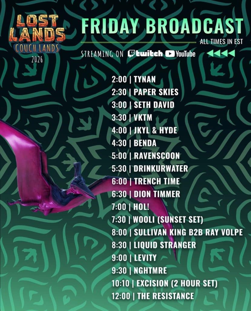 Lost Lands’ Couch Lands 2026 - Schedule Friday