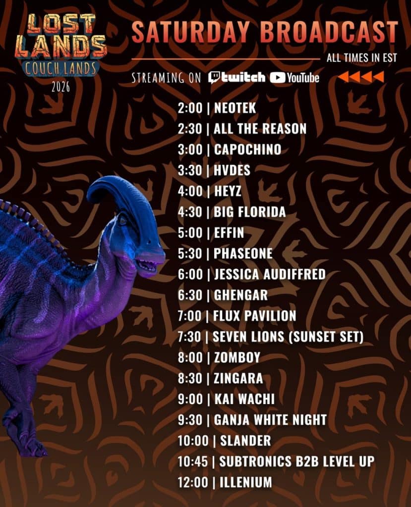 Lost Lands’ Couch Lands 2026 - Schedule Saturday